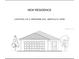 Blueprint of new home at Lot 2, Winogene Ave., Umatilla FL 32784 shows front elevation and garage at 563 Winogene Ave, Umatilla, FL 32784
