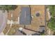 Aerial view of home showcasing backyard trampoline and play set in a residential neighborhood at 5943 Sunderland Dr, Orlando, FL 32812