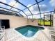 Private screened-in pool area with outdoor seating, offering a relaxing and private retreat at 8110 Princess Palm Ln, Kissimmee, FL 34747