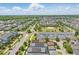 Aerial view of a community featuring well-maintained lawns, streets, and amenities under a cloudy sky at 12127 Sonnet Ave, Orlando, FL 32832