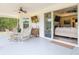 Patio with full outdoor furniture set and an outdoor TV at 1271 Thoroughbred Trl, Sanford, FL 32771