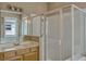 Light and airy main bathroom with walk-in shower, and ample vanity space at 13111 Meergate Cir, Orlando, FL 32837