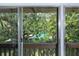 A view through glass doors of a shady green canopy with a glimpse of the pool at 200 Maitland Ave # 224, Altamonte Springs, FL 32701