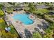 Beautiful community pool featuring lounge chairs, palm trees, and covered seating area for residents at 2405 Standing Rock Cir, Oakland, FL 34787