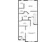 Layout of a home's floor plan showcasing bedrooms, bathrooms, laundry room, and walk-in closets at 3333 Messina Dr, Lake Mary, FL 32746