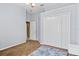 Bedroom boasting ample storage with a closet and carpeted floors, enhanced by natural light at 346 Hickory Springs Ct, Debary, FL 32713