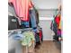 Walk-in closet providing ample storage space with shelving and hanging rods at 346 Hickory Springs Ct, Debary, FL 32713