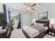 This bedroom has stylish decor, wood accents, and ample closet space at 604 Chestnut Oak Cir # 106, Altamonte Springs, FL 32701