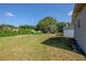 Large, grassy backyard, perfect for outdoor activities and relaxation, with trees in the distance at 72 Campus View Dr, Orlando, FL 32810