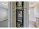 HVAC closet with adjacent views to a bedroom and bathroom at 72 Campus View Dr, Orlando, FL 32810