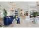 Open-concept living space with stylish decor, recessed lighting, and elegant furnishings at 841 Oaks Shores Rd, Leesburg, FL 34748