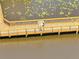 Aerial photo shows a person fishing on a wooden dock surrounded by a lily-pad filled lake and water at 1121 Arbor Glen Cir, Winter Springs, FL 32708