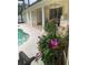 Poolside patio area with a view of mature trees and landscaping at 1121 Arbor Glen Cir, Winter Springs, FL 32708