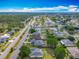 Aerial view of a residential neighborhood featuring well-maintained homes, tree-lined streets, and lush green lawns at 20446 Macon Pkwy, Orlando, FL 32833