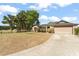Front exterior of a single-Gathering home with a well-maintained lawn and mature palm trees at 43825 State Road 19, Altoona, FL 32702
