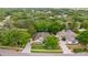 Aerial view of a single-story home with mature trees and a well-manicured lawn at 530 Hiawatha Palm Pl, Apopka, FL 32712