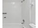 Close up of a white tiled shower at 6148 Landrace Ln, Orlando, FL 32807