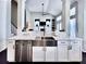 Modern kitchen featuring white cabinets, stainless steel appliances, and a sleek farmhouse sink at 616 Nadina Pl, Celebration, FL 34747
