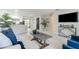 Cozy living room featuring neutral tones, an open layout, and lots of natural light with views into the backyard at 741 Orange Ave, Longwood, FL 32750