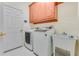 Well-equipped laundry room with modern appliances, storage cabinets, and a utility sink at 902 Hire Cir, Ocoee, FL 34761