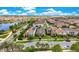 Aerial view of a residential neighborhood featuring lake, sidewalks and green spaces at 9544 Mere Pkwy, Orlando, FL 32832