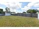 Spacious backyard with green lawn, wood fence, a storage shed and plenty of room for outdoor activities at 994 Lormann Cir, Longwood, FL 32750