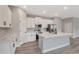 Modern kitchen featuring white cabinets, stainless steel appliances, and island with gray accents at 13312 Sw 41St Ct, Ocala, FL 34473