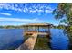 Picturesque boat dock on the lake, complete with seating and space for watercraft at 13377 Lake Butler Blvd, Winter Garden, FL 34787