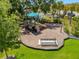 Aerial shot of a well-maintained playground with slide, climbing area, and surrounding greenery at 1535 Barberry Dr, Kissimmee, FL 34744