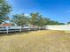 Fenced backyard with well maintained lawn and trees at 2312 Rose Blvd, Winter Haven, FL 33881