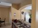Functional kitchen featuring a breakfast bar overlooking the adjacent living spaces at 708 Pincon Ln, Kissimmee, FL 34759