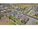 Aerial view showcases backyard, fencing and community amenities including pool, playground, and sports field at 3302 Stonegate Dr, Ocoee, FL 34761