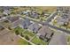 Aerial view showcases backyard, fencing and community amenities including pool, playground, and sports field at 3302 Stonegate Dr, Ocoee, FL 34761