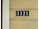 Close-up of the unit number, 