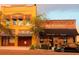 Exterior view of a vintage building with an 
