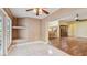 Dining area has ceramic tile flooring and an open concept design that opens into the living room and kitchen at 1156 Brandy Lake View Cir, Winter Garden, FL 34787