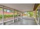 View of screened porch with concrete floors, and views of the fenced backyard at 1156 Brandy Lake View Cir, Winter Garden, FL 34787