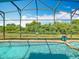 Inviting screened-in pool overlooking a lush green space for privacy and enjoyment at 16604 Caribbean Breeze Way, Clermont, FL 34714