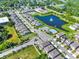 A scenic view of the community, highlighting the pond, community pool, and surrounding green spaces at 2264 Emerald Springs Dr, Apopka, FL 32712
