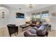 Comfortable living room with large window, stylish furniture, and mounted television at 2609 Dinville St, Kissimmee, FL 34747