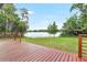 Large wooden deck overlooking a serene lake, perfect for enjoying the scenery at 40 W Laurel St, Apopka, FL 32703