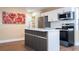 Bright, renovated kitchen with stainless steel appliances and center island at 4015 Kirkland Blvd, Orlando, FL 32811