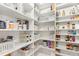 Organized pantry with ample shelving for easy storage, and great organization of food items at 508 Yellow Submarine Ct, Groveland, FL 34736