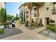 Beautiful courtyard with a central fountain, landscaping, and outdoor seating, perfect for relaxation at 654 Mariposa St, Orlando, FL 32801