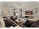 Cozy living room showcasing comfortable seating, modern decor, and a large television at 654 Mariposa St, Orlando, FL 32801