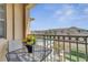 This balcony boasts seating and great community views including the pool at 724 Terrace Ridge Cir # 724, Davenport, FL 33896