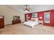 Spacious main bedroom with carpet, ample natural light, and complemented by modern furnishings at 1039 Whispering Cv, Casselberry, FL 32707