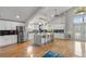 Spacious kitchen featuring stainless appliances, ample counter space, and a large island with bar seating at 1526 Maytown Rd, Oak Hill, FL 32759