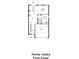 First floor floor plan showcasing the layout of the kitchen, living area, and garage at 1904 Diamond Head Cir, Lake Hamilton, FL 33851
