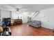 Cozy living room featuring hardwood floors and open layout at 2808 Revere Ct, Casselberry, FL 32707